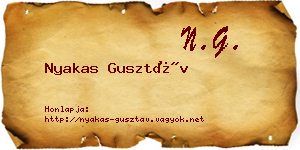 Nyakas Gusztáv névjegykártya